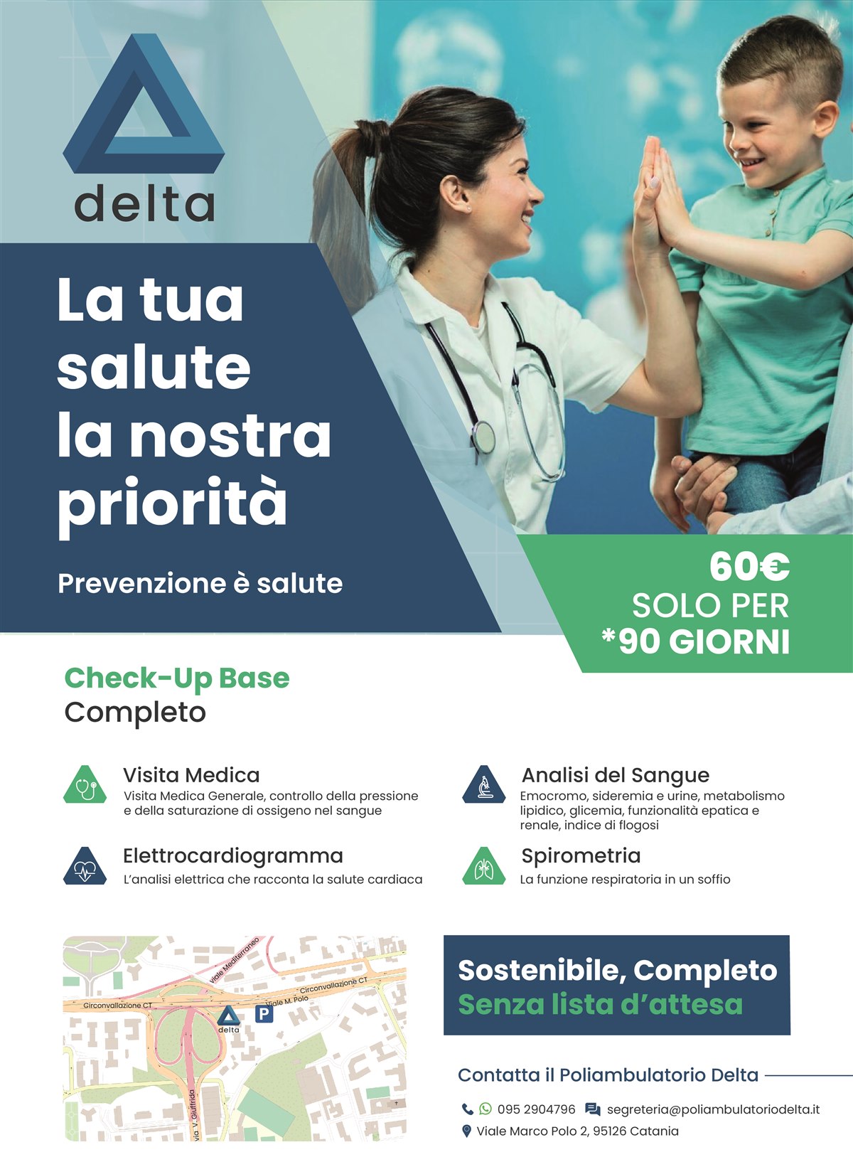 Locandina della promozione Check-Up Base Completo a 60 euro, valida Settembre Ottobre Novembre 2026